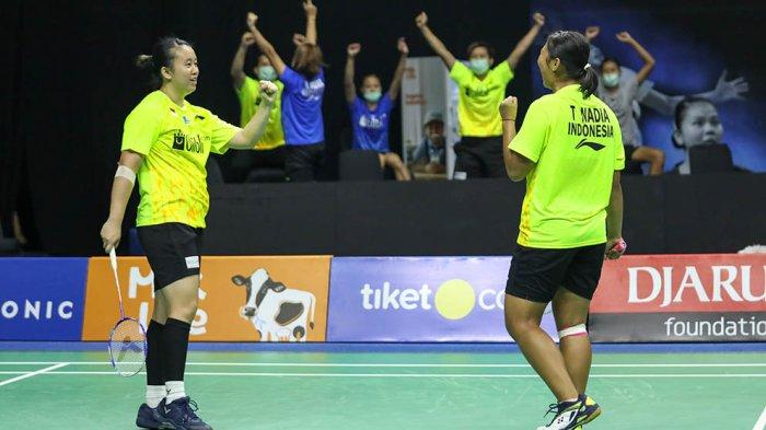 Melani Mamahit/Tryola Nadia menjadi penentu kemenangan tim Rajawali atas tim Harimau