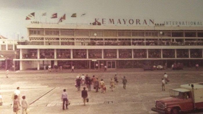 Repro potret Bandara Kemayoran ketika masih beroperasi pada tahun 1940-1985.