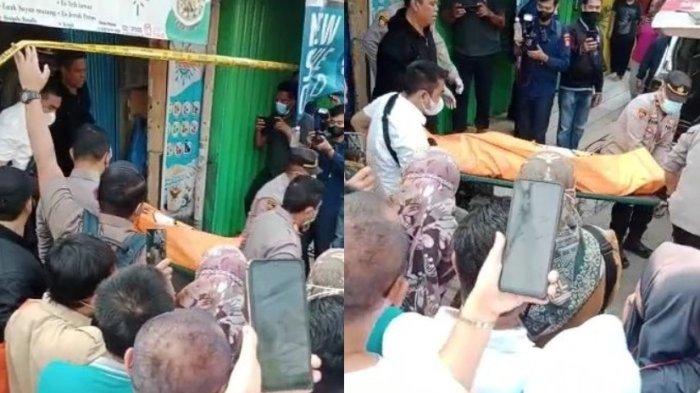Lokasi tempat kejadian perkara pada sebuah bangunan yang digunakan sebagai tempat berjualan gado-gado di kawasan Perumahan Ciledug Indah 2, Pedurenan, Karang Tengah, Kota Tangerang, Selasa (13/9/2022)