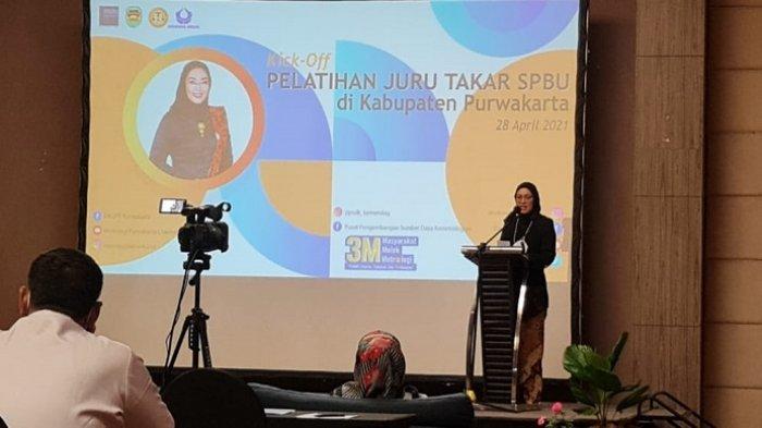 Dalam sambutannya, Bupati Purwakarta, Anne Ratna Mustika menyampaikan apresiasi kepada Pertamina dan Hiswana Migas DPC Karawang atas pelaksanaan kegiatan Pelatihan Juru Takar ini.