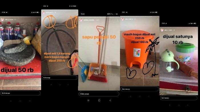 Pinkan Mambo, mantan penyanyi duo Ratu ini menjual berbagai perabotan rumah tangganya melalui akun Instagram-nya @pinkan_mambo pada Sabtu (3/4/2021).