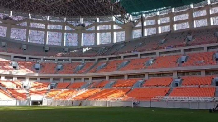 Progres Pembangunan Jakarta Internasional Stadium (JIS), Jakarta Utara sudah mencapai 98 Persen.