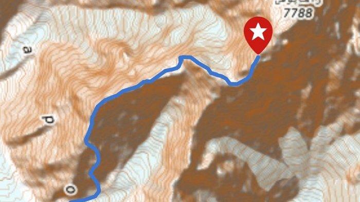 Rute pendakian Gunung Rakaposhi.