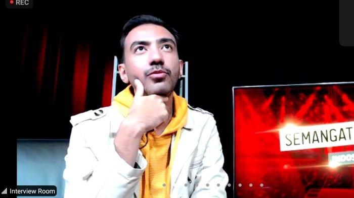 Pedangdut Reza DA saat wawancara virtual, Senin (15/11/2021). Reza DA menceritakan perkawinanya dengan Valda Alviana yang dimulai saat mereka menikah medio Januari 2021 itu telah berakhir cerai medio September 2021.