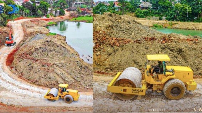Tangkapan layar progres pembanguann Waduk Brigif dan Waduk Lebak Bulus yang ada di wilayah Jakarta Selatan.