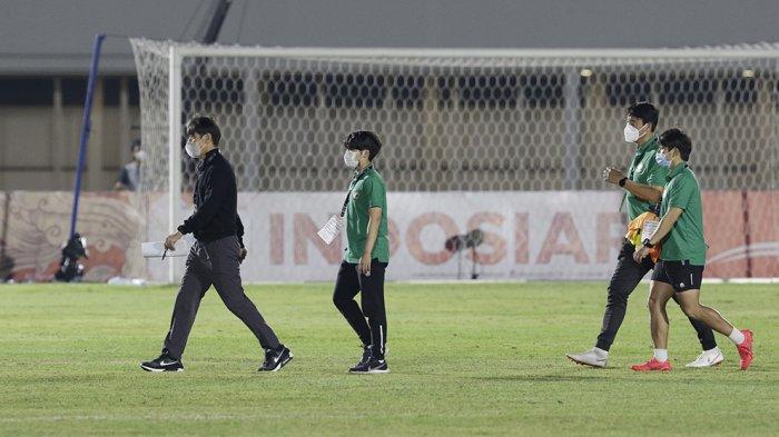 Shin Tae-yong pelatih Timnas Indonesia U-23 kemungkinan akan merubah susunan pemainnya saat menghadapi Bali United di laga ujicoba