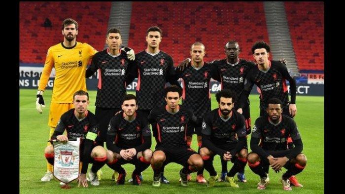 Skuad Liverpool hadapi RB Leipzig yang masih skor imbang 0-0 babak pertama.
