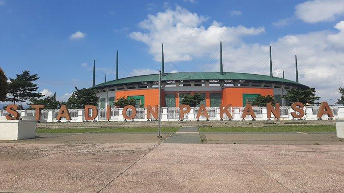 Tampak luar Stadion Pakansari, Kabupaten Bogor yang akan dijadikan venue kompetisi Liga 1 musim 2021
