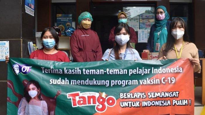 Bintang film Vanesha Prescilla memberikan dukungan untuk vaksinasi Covid-19 bagi remaja di seluruh Indonesia, Kamis (19/8/2021).