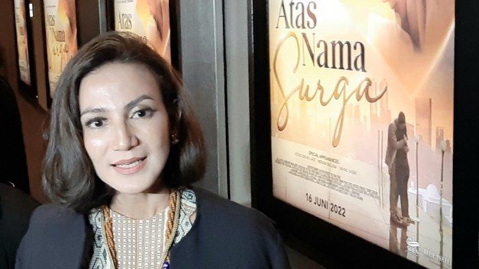 Wanda Hamidah di Bioskop XXI Plaza Indonesia, Jalan MH Thamrin, Jakarta Pusat, Kamis (9/6/2022) malam.