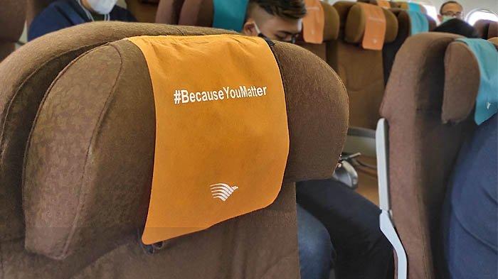 Because You Matter adalah slogan Garuda Indonesia untuk ajakan menjaga jarak fisikal.