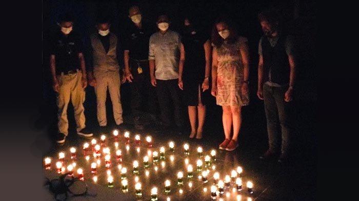 Pelaksanaan Earth Hour 2021 di Hotel Yuan Garden Pasar Baru pada 27 Maret 2021.