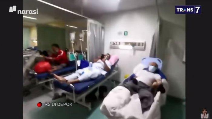 dr. Irandi Putra Pratomo memperlihatkan langsung seperti apa isi dari ruang Instalasi Gawat Darurat (IGD) di Rumah Sakit Universitas Indonesia (UI) Depok, Jawa Barat. Ditampilkan di acara Mata Najwa, Rabu (23/6/2021).