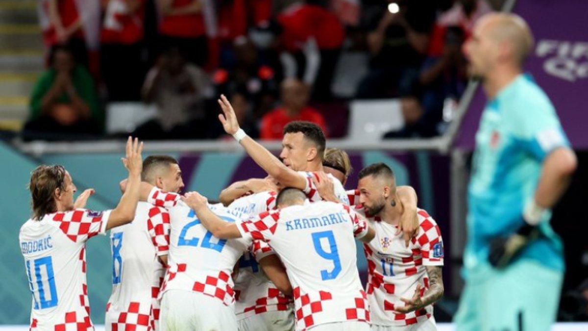 Selebrasi gol Kroasia ke gawang Kanada