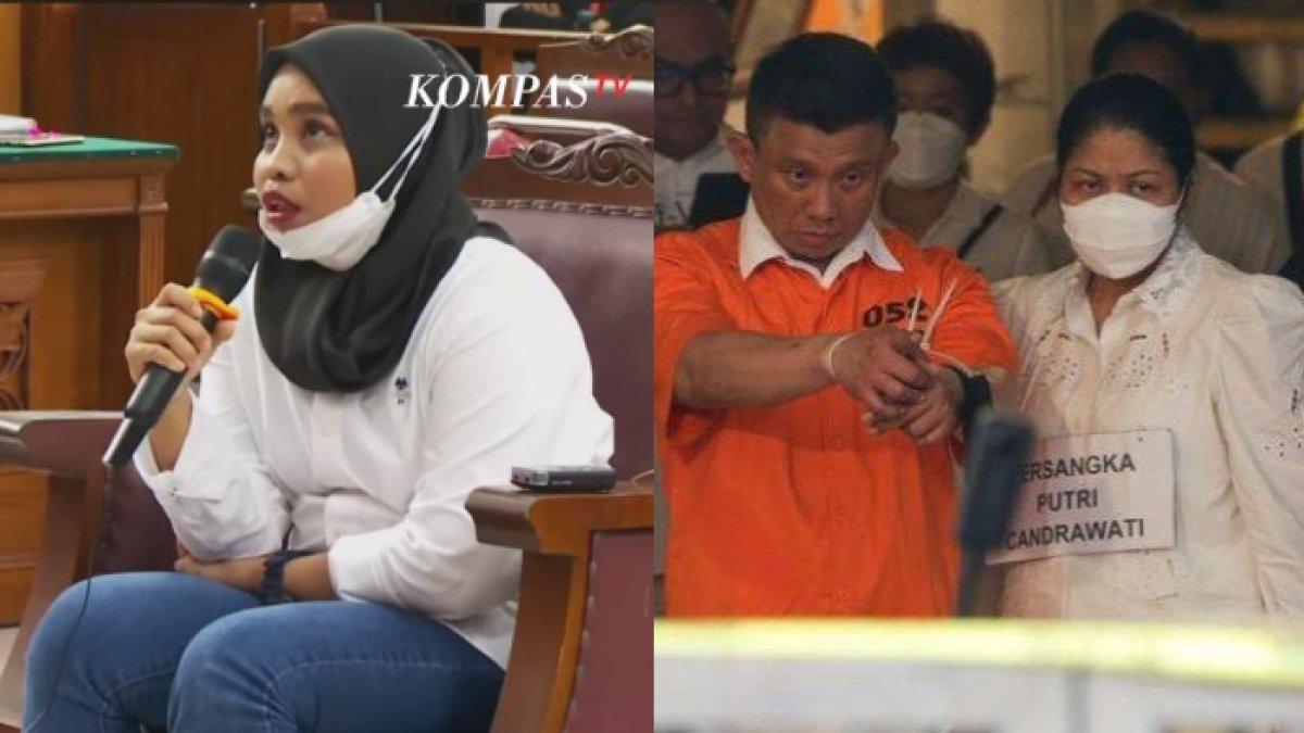 Foto kanan: Tersangka Ferdy Sambo dan Putri Candrawathi saat menjalani rekonstruksi kasus pembunuhan Brigadir J di rumah dinas Ferdy Sambo, Duren Tiga, Jakarta Selatan, Selasa (30/8/2022). Foto kiri: Susi, ART Ferdy Sambo dan Putri Candrawathi saat menjadi saksi dalam sidang lanjutan kasus pembunuhan Brigadir J di Pengadilan Negeri Jakarta Selatan, Senin (31/10/2022).