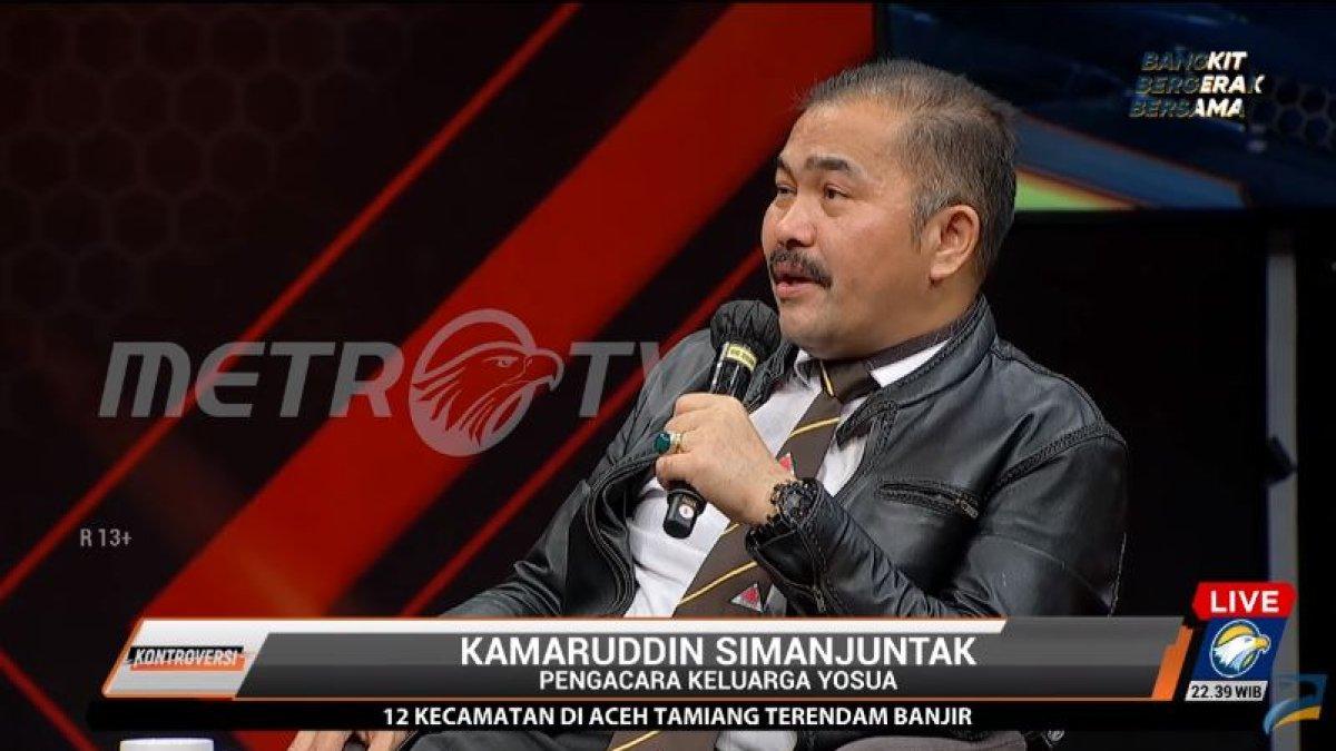 Kuasa hukum Nofriansyah Yosua Hutabarat alias Brigadir J yakni Kamaruddin Simanjuntak membahas soal hubungan Kuat Maruf dan Putri Candrawathi dalam acara Kontroversi Metrotvnews, Kamis (3/11/2022) malam.