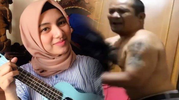Aksi percobaan tindak kekerasan dilakukan seorang ayah (kanan) terhadap anaknya Sheylla Ariela Tambunan (kiri), diduga terjadi di Jalan Karya Gang Sosro, Kelurahan Karang Berombak, Kecamatan Medan Barat, Kota Medan, Selasa (6/4/2021) malam.
