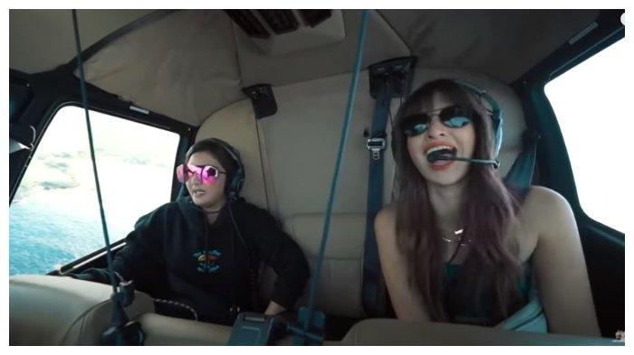 Ashanty dan Nia Ramadhani naik helikopter bersama, Rabu (7/10/2020).