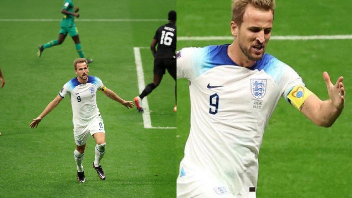 Ban kapten yang dipakai Harry Kane dalam laga Inggris Vs Senegal, Senin (5/12/2022).