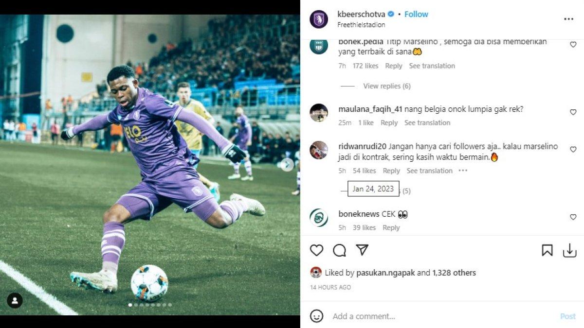 Beerschot mendapat peringatan Bonek Mania se