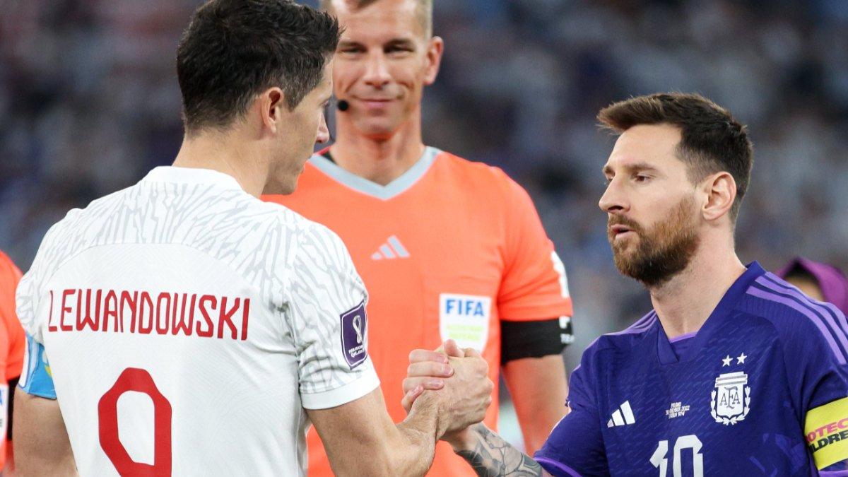 Potret cuplikan pertemuan antara Polandia dengan Argentina di Piala Dunia 2022, Kamis (1/12/2022).