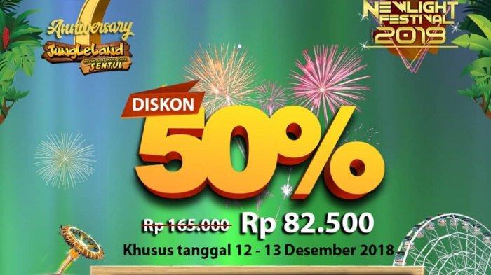 Diskon 50 persen tanggal 12-13 Desember 2018