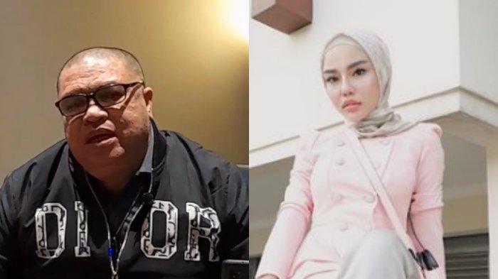 Pengacara Medina Zein, Razman Nasuiton (kiri) dan Medina Zein (kanan) pada Selasa (10/5/2022).