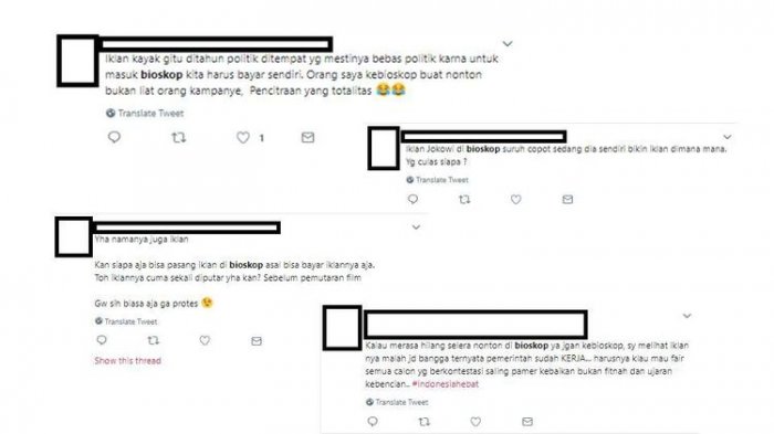 Iklan pemerintah di bioskop direspons netizen. Ada yang pro, ada pula yang memprotesnya.