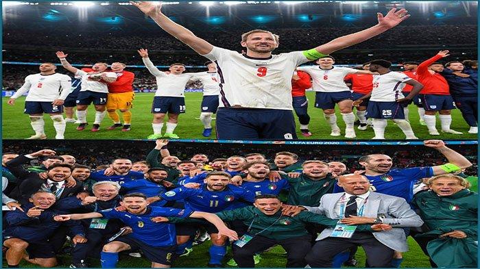 Italia Vs Inggris di partai final Euro 2020 pada postingan Instagram @euro2020 pada Kamis (8/7/2021).