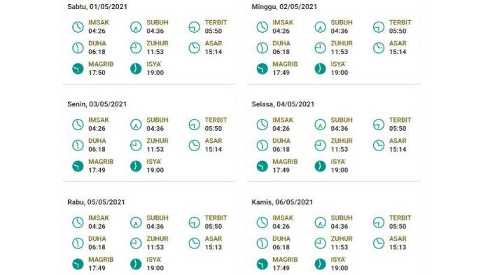 Jadwal Imsakiyah dan Buka Puasa di DKI Jakarta Mei 2021