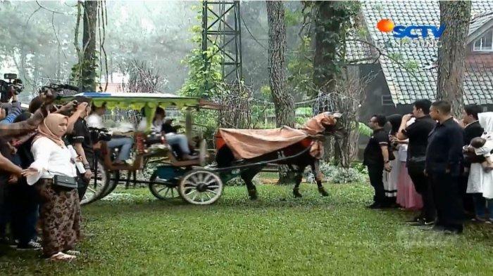 Kereta kuda dalam pernikahan Ammar Zoni dan Irish Bella.
