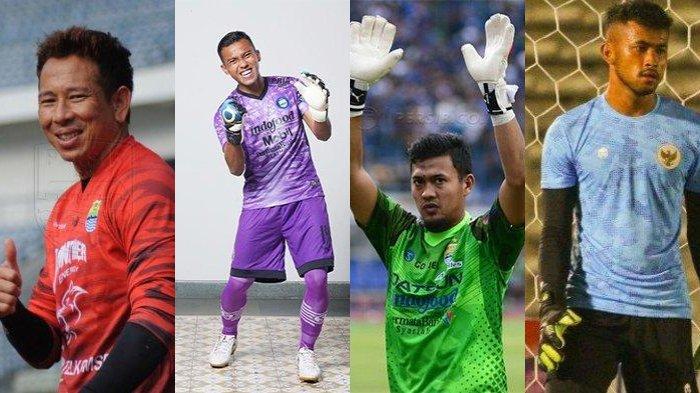 Kiper Persib Bandung (Dari kiri ke kanan), I Made Wirawan, Teja Paku Alam, Muhammad Natshir dan Aqil Savik.