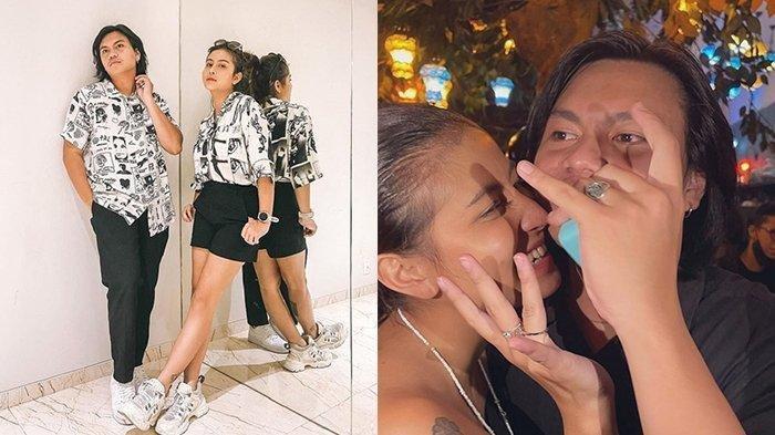 Kolase foto Awkarin saat masih bersama Gangga Kusuma.