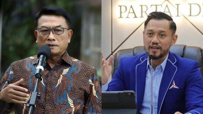 Kolase foto Moeldoko dan Agus Harimurti Yudhoyono.