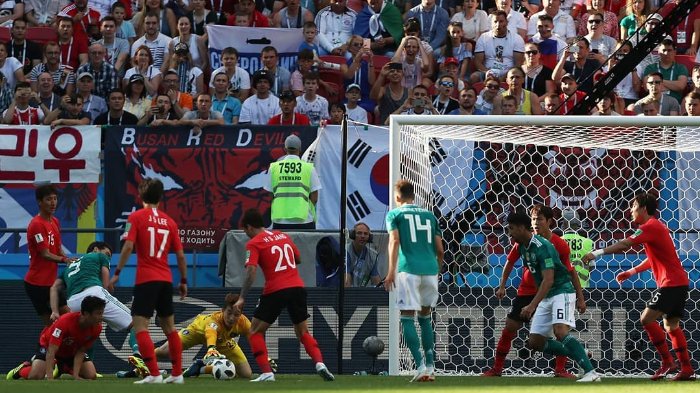 Korea Selatan menang atas Jerman dengan skor 2-0, pada Rabu (27/6/2018).
