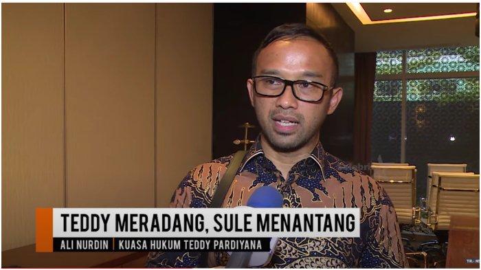 Kuasa hukum Teddy Pardiyana, Ali Nurdin dalam kanal YouTube Selebrita7.com, Jumat (11/12/2020).