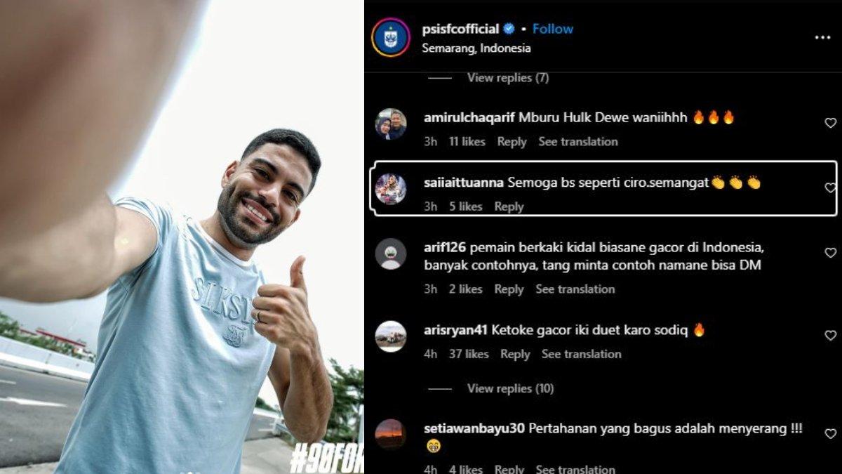 Panser Biru dan Snex berharap rekrutan anyar PSIS Semarang, Vitinho bakal bermain seperti sosok winger spartan milik Persib Bandung, Ciro Alves, Rabu (25/1/2023).