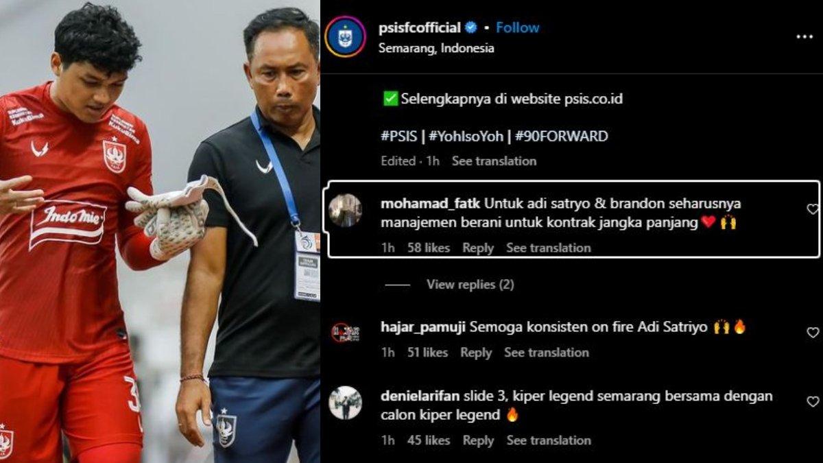 Panser Biru dan Snex kompak meminta PSIS Semarang untuk memberikan kontrak jangka panjang kepada sosok rekrutan anyar Laskar Mahesa Jenar di putaran kedua Liga 1 2022 lalu, Adi Satryo, Selasa (24/1/2023).