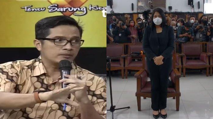 Foto kiri: Pengacara Putri Candrawathi alias PC, Febri Diansyah saat tampil di Dua Sisi tvOne, Kamis (20/10/2022) menjelaskan ada lebih dari 1 bukti soal Brigadir J lakukan pelecehan di Magelang. Foto kanan: Putri Candrawathi alias PC saat menjalani sidang dengan agenda jaksa menanggapi eksepsi, Kamis (20/10/2022).