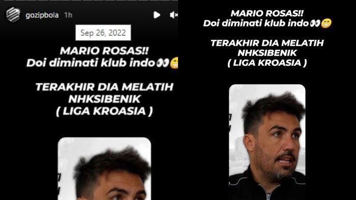 Pelatih asing asal Spanyol, Mario Rosas kabarnya diincar klub Liga 1.