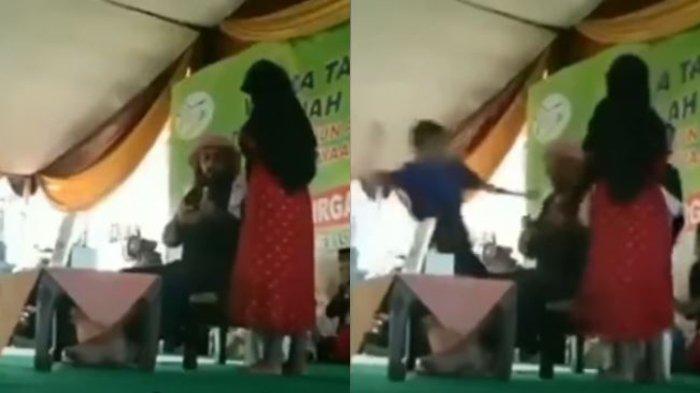 Video amatir detik-detik Syekh Ali Jaber ditusuk orang tak dikenal, Minggu (13/9/2020).