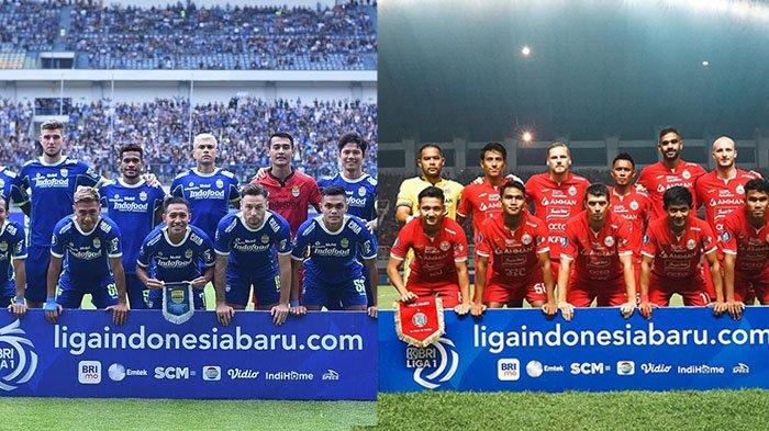 Skuad Persib Bandung (kiri) dan Persija Jakarta (kanan) pada postingan Instagram @persib @persija. Lima transfer mencengangkan Persib Bandung dan Persija Jakarta.