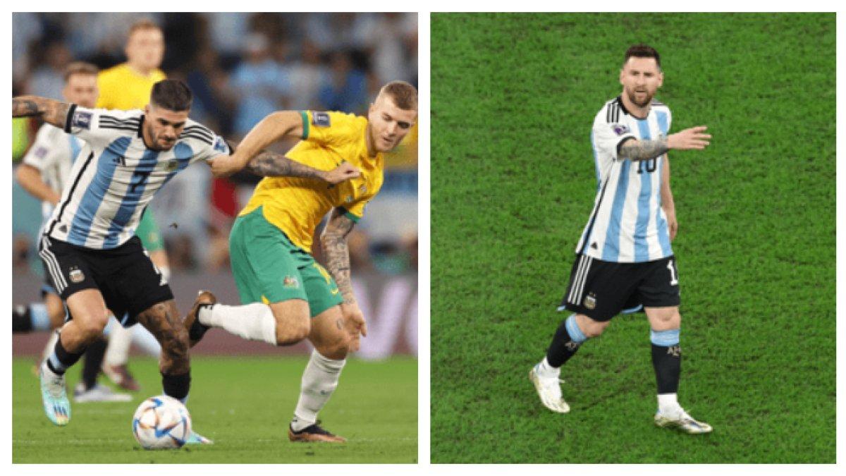 Pertandingan Argentina vs Australia di babak 16 besar Piala Dunia 2022.