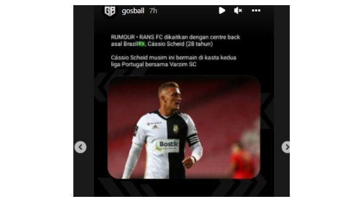 Rumor merapatnya Cassio Scheid ke Rans Cilegon FC.