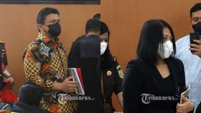 Foto kiri: Terdakwa kasus pembunuhan Brigadir J, Ferdy Sambo saat tiba di Pengadilan Negeri Jakarta selatan, Senin (17/10/2022). Ferdy Sambo menjalani sidang perdana atas kasus pembunuhan Brigadir J pada 8 Juli 2022. Foto kanan: Terdakwa Putri Candrawathi tiba untuk menjalani sidang lanjutan kasus pembunuhan berencana terhadap Brigadir Nopriansyah Yosua Hutabarat di Pengadilan Negeri Jakarta Selatan, Jakarta, Kamis (20/10/2022).