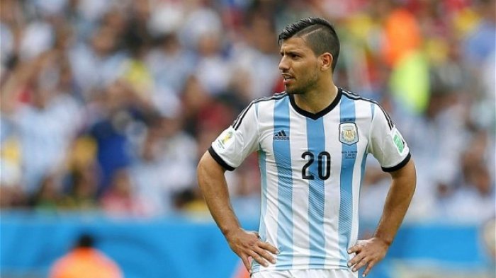 Sergio Aguero saat membela Timnas Argentina