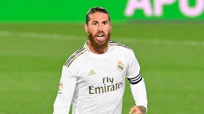 Sergio Ramos ketika memperkuat Real Madrid.