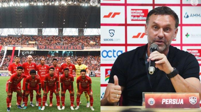 Skuad Persija Jakarta (kiri) dan Thomas Doll (kanan) pada postingan Instagram @persija. Sinyal mengerikannya lini depan Persija Jakarta andai Abdulla Yusuf bergabung.