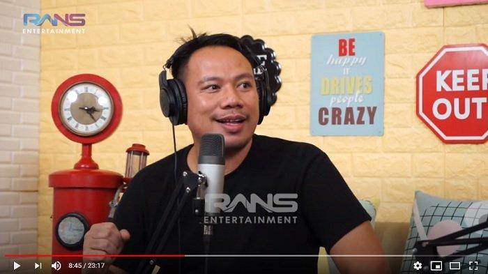 Vicky Prasetyo di kanal YouTube Rans Entertaiment pada Selasa (7/7/2020)